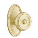 Emtek 8220-W-US4 Waverly Door Knob Privacy Set With Oval Rosette Satin Brass