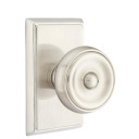Emtek 8221-W-US15 Waverly Door Knob Privacy Set With Rectangular Rosette Satin Nickel