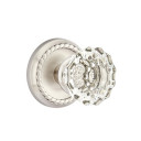 Emtek 8051-AS-US15 Astoria Clear Crystal Door Knob Dummy Set With Rope Rosette Satin Nickel