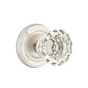 Emtek 8057-AS-US15 Astoria Clear Crystal Door Knob Dummy Set With Ribbon & Reed Rosette Satin Nickel