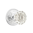 Emtek 8106-AS-US26 Astoria Clear Crystal Door Knob Passage Set With Lancaster Rosette Polished Chrome