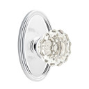 Emtek 8120-AS-US26 Astoria Clear Crystal Door Knob Passage Set With Oval Rosette Polished Chrome