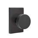 Emtek 5052-BN-US19 Bern Door Knob Dummy Set With Modern Rectangular Rosette Flat Black