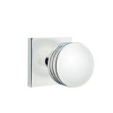 Emtek 5210-BN-US26 Bern Door Knob Privacy Set With Square Rosette Polished Chrome