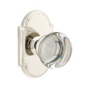 Emtek 8058-PC-US14 Providence Crystal Door Knob Dummy Set With #8 Rosette Polished Nickel