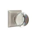 Emtek 8131-PC-US15A Providence Crystal Door Knob Passage Set With Quincy Rosette Pewter