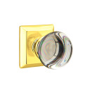 Emtek 8131-PC-US3 Providence Crystal Door Knob Passage Set With Quincy Rosette Polished Brass