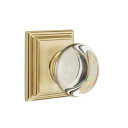 Emtek 8161-PC-US4 Providence Crystal Door Knob Passage Set With Wilshire Rosette Satin Brass