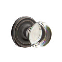 Emtek 8200-PC-US10B Providence Crystal Door Knob Privacy Set With Regular Rosette Oil Rubbed Bronze