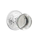 Emtek 8206-PC-US26 Providence Crystal Door Knob Privacy Set With Lancaster Rosette Polished Chrome