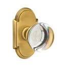 Emtek 8208-PC-US7 Providence Crystal Door Knob Privacy Set With #8 Rosette French Antique