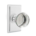 Emtek 8221-PC-US26 Providence Crystal Door Knob Privacy Set With Rectangular Rosette Polished Chrome
