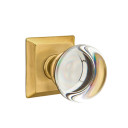 Emtek 8231-PC-US7 Providence Crystal Door Knob Privacy Set With Quincy Rosette French Antique
