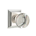 Emtek 8261-PC-US14 Providence Crystal Door Knob Privacy Set With Wilshire Rosette Polished Nickel