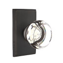 Emtek 7054-GT-MB Georgetown Crystal Door Knob Dummy Set With Sandcast Bronze #3 Rosette Medium Bronze