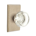 Emtek 7054-GT-TWB Georgetown Crystal Door Knob Dummy Set With Sandcast Bronze #3 Rosette Tumbled White Bronze