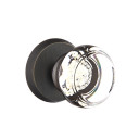 Emtek 7056-GT-MB Georgetown Crystal Door Knob Dummy Set With Sandcast Bronze #2 Rosette Medium Bronze
