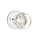 Emtek 8050-GT-US26 Georgetown Crystal Door Knob Dummy Set With Regular Rosette Polished Chrome