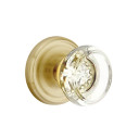 Emtek 8050-GT-US4 Georgetown Crystal Door Knob Dummy Set With Regular Rosette Satin Brass