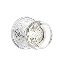 Emtek 8056-GT-US26 Georgetown Crystal Door Knob Dummy Set With Lancaster Rosette Polished Chrome