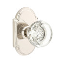 Emtek 8058-GT-US14 Georgetown Crystal Door Knob Dummy Set With #8 Rosette Polished Nickel