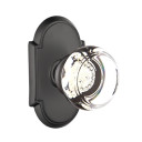Emtek 8058-GT-US19 Georgetown Crystal Door Knob Dummy Set With #8 Rosette Flat Black