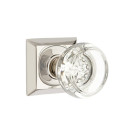 Emtek 8531-GT-US14 Georgetown Crystal Door Knob Dummy Set With Quincy Rosette Polished Nickel