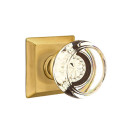 Emtek 8531-GT-US7 Georgetown Crystal Door Knob Dummy Set With Quincy Rosette French Antique