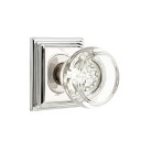 Emtek 8561-GT-US14 Georgetown Crystal Door Knob Dummy Set With Wilshire Rosette Polished Nickel