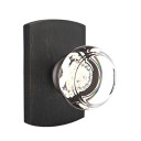 Emtek 7200-GT-MB Georgetown Crystal Door Knob Privacy Set With Sandcast Bronze #4 Rosette Medium Bronze