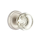 Emtek 8101-GT-US15 Georgetown Crystal Door Knob Passage Set With Rope Rosette Satin Nickel