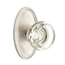 Emtek 8120-GT-US15 Georgetown Crystal Door Knob Passage Set With Oval Rosette Satin Nickel