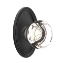 Emtek 8120-GT-US19 Georgetown Crystal Door Knob Passage Set With Oval Rosette Flat Black