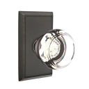 Emtek 8121-GT-US10B Georgetown Crystal Door Knob Passage Set With Rectangular Rosette Oil Rubbed Bronze