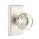 Emtek 8121-GT-US15 Georgetown Crystal Door Knob Passage Set With Rectangular Rosette Satin Nickel