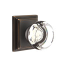 Emtek 8161-GT-US10B Georgetown Crystal Door Knob Passage Set With Wilshire Rosette Oil Rubbed Bronze