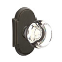 Emtek 8208-GT-US10B Georgetown Crystal Door Knob Privacy Set With #8 Rosette Oil Rubbed Bronze