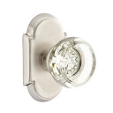 Emtek 8208-GT-US15 Georgetown Crystal Door Knob Privacy Set With #8 Rosette Satin Nickel