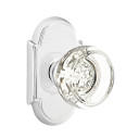 Emtek 8208-GT-US26 Georgetown Crystal Door Knob Privacy Set With #8 Rosette Polished Chrome