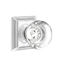 Emtek 8261-GT-US26 Georgetown Crystal Door Knob Privacy Set With Wilshire Rosette Polished Chrome