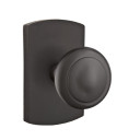 Emtek 7100-BU-FB Butte Sandcast Bronze Door Knob Passage Set With #4 Rosette Flat Black Bronze
