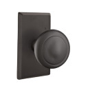 Emtek 7204-BU-FB Butte Sandcast Bronze Door Knob Privacy Set With #3 Rosette Flat Black Bronze