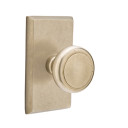 Emtek 7204-BU-TWB Butte Sandcast Bronze Door Knob Privacy Set With #3 Rosette Tumbled White Bronze