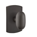 Emtek 7200-BZEG-FB Egg Sandcast Bronze Door Knob Privacy Set With #4 Rosette Flat Black Bronze