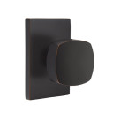 Emtek 5212-FRK-US10B Freestone Door Knob Privacy Set With Modern Rectangular Rosette Oil Rubbed Bronze