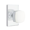 Emtek 5212-FRK-US26 Freestone Door Knob Privacy Set With Modern Rectangular Rosette Polished Chrome
