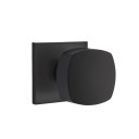 Emtek 5050-FRK-US19 Freestone Door Knob Dummy Set With Square Rosette Flat Black