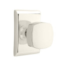 Emtek 5051-FRK-US14 Freestone Door Knob Dummy Set With Neos Rosette Polished Nickel