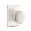 Emtek 5051-LAU-US15 Laurent Door Knob Dummy Set With Neos Rosette Satin Nickel