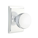 Emtek 5051-LAU-US26 Laurent Door Knob Dummy Set With Neos Rosette Polished Chrome
